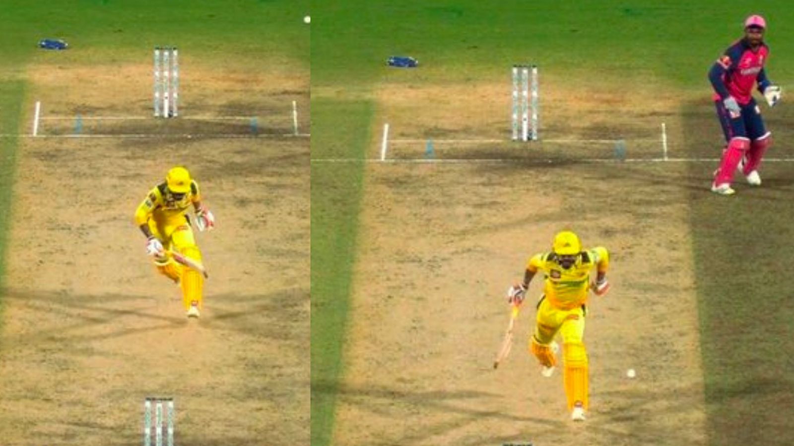 EXPLAINED: Ravindra Jadeja's dismissal during CSK vs RR clash sparks obstruction of field debate, here's what the rules say A debate unfolded after Ravindra Jadeja's dismissal during CSK vs RR's IPL 2024 clash. (Screengrab-X)