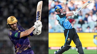 Phil Salt responds to comparison with former KKR opener Chris Lynn, says 'I've got a bit more lean muscle than him' KKR opener Phil Salt and former player Chris Lynn (File Photo: Getty Images)