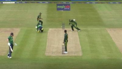 WATCH: Azam Khan misses easiest stumping ever to leave teammates baffled, Ireland captain goes on to score 41-ball 73 Azam Khan misses a stumping (Screengrab: X)