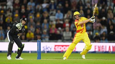 RR vs PBKS: English wicketkeeper-batter makes IPL debut in Jos Buttler's absence, Sam Curran replaces injured Kagiso Rabada with Australian pacer Tom Kohler-Cadmore plays a shot while Jos Buttler keeps wickets (File Photo: Getty Images)