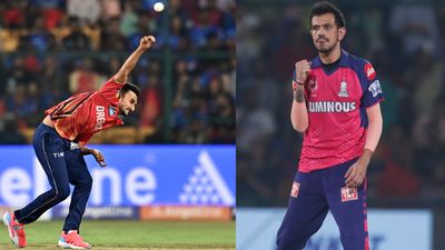 IPL 2024 Purple Cap: Harshal Patel snatches no.1 spot from Jasprit Bumrah after PBKS win over RR, Yuzvendra Chahal enters breaks into top 5 PBKS' Harshal Patel (left) and RR's star spinner Yuzvendra Chahal in this frame. (Getty)
