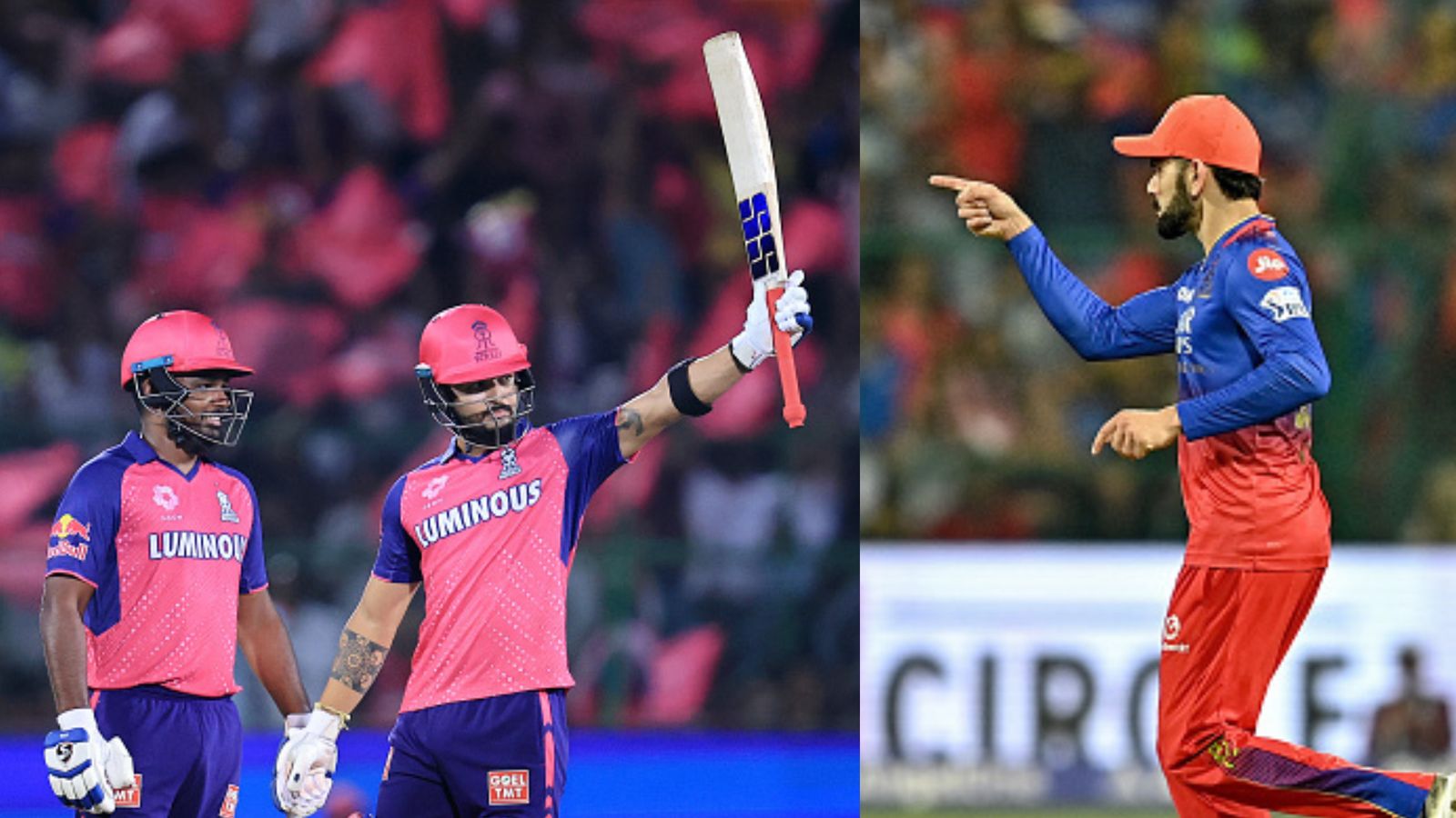 IPL 2024 Orange Cap: Riyan Parag edges out Sanju Samson to break into top five, Virat Kohli carefree on summit RR's Sanju Samson (left), Riyan Parag (centre) and RCB's Virat Kohli in this frame. (Getty)