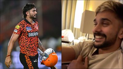 SRH's Nitish Reddy becomes costliest player in Andhra Pradesh Premier League, watch his viral reaction after getting close to IPL salary SRH's Nitish Reddy reacts to making history in APL auction (Getty Images; Screengrab: APL, Instagram)