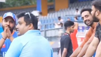 'Ek audio ne mera watt laga diya': Rohit Sharma requests cameraman to mute audio after his chat with Abhishek Nayar went viral; WATCH VIDEO Rohit Sharma urges cameraman to mute audio during coversation with Dhawal Kulkarni. (Screengrab-X)