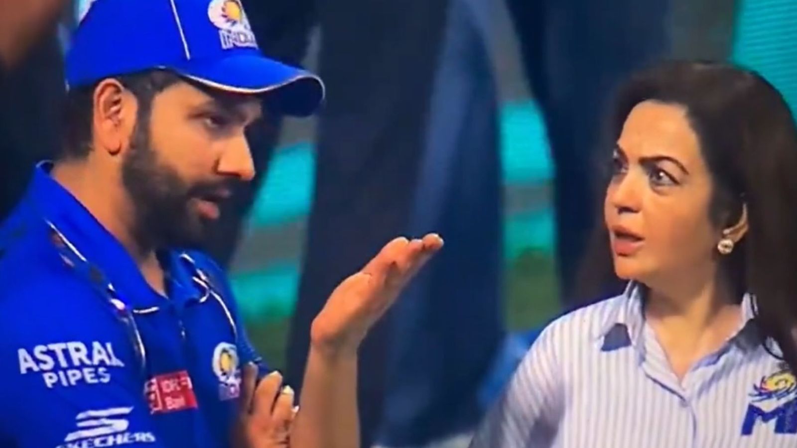 WATCH - Nita Ambani's animated conversation with Rohit Sharma after disappointing end to Hardik Pandya-led MI's campaign goes viral WATCH - Nita Ambani's animated conversation with Rohit Sharma after disappointing end to Hardik Pandya-led MI's campaign goes viral