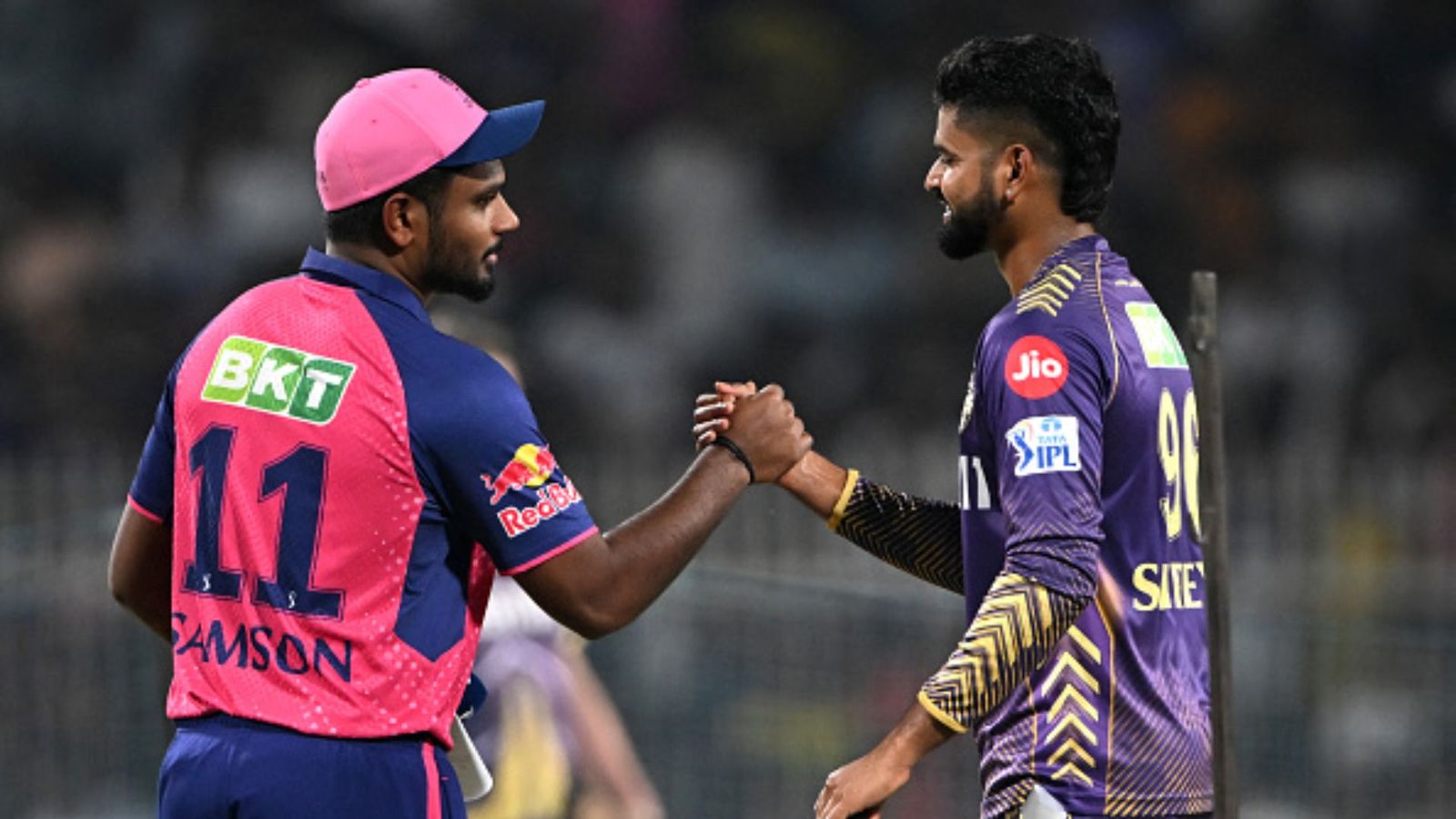 IPL 2024, RR vs KKR Live Streaming: When and where to watch Rajasthan Royals vs Kolkata Knight Riders match online? Sanju Samson and Shreyas Iyer in frame (Getty)
