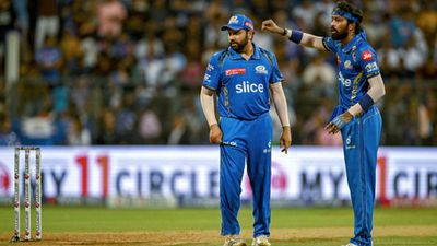 Rohit Sharma finally reacts to Mumbai Indians' disastrous show in IPL 2024 under Hardik Pandya's captaincy, says 'we blame...' MI captain Hardik Pandya (right) and Rohit Sharma in this frame. (Getty)