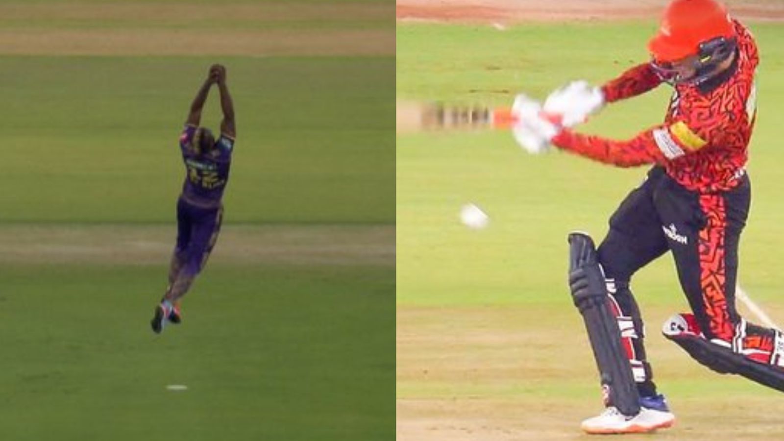 WATCH: Andre Russell takes gravity-defying catch to give marching orders to Abhishek Sharma during KKR vs SRH's Qualifier 1 Andre Russell takes gravity-defying catch to send marching orders to Abhishek Sharma during KKR vs SRH's Qualifier 1. (Screengrab-X)