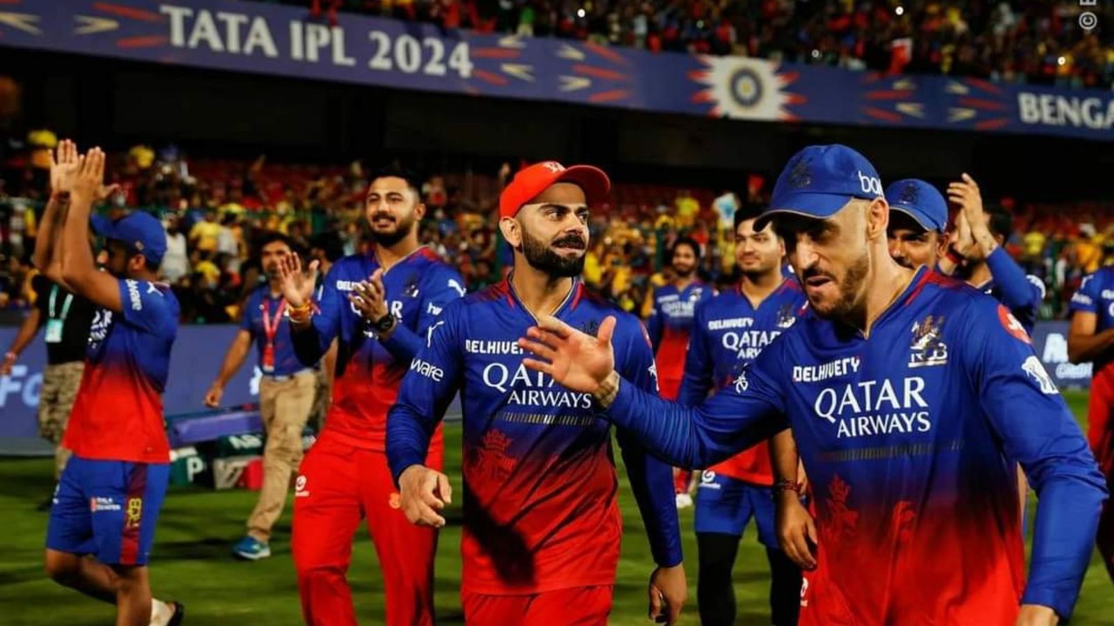 Virat Kohli to play in IPL 2024 Final? RCB's past events provide big hints Virat Kohli and RCB celebrating a win (Credits X)