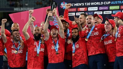 Only two teams have achieved this rare feat twice in T20 World Cup history; know all details here England cricket team after winning T20 World Cup (Getty)