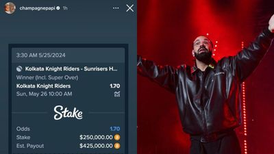 KKR to lose IPL 2024 Final? Fans speculate SRH's win on Rapper Drake's betting curse Drake bets on KKR (Getty and Instagram story screen grab)