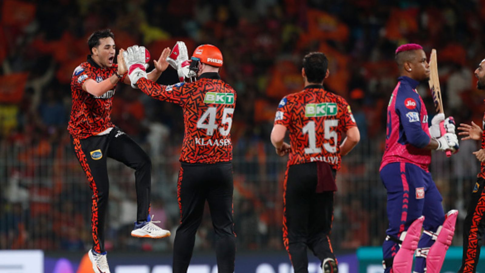 'Yuvraj Singh told me I can become better bowler than him': Abhishek Sharma after his bowling gem vs RR powered SRH into IPL 2024 final SRH's Abhishek Sharma celebrates the wicket of Shimron Hetmyer of Rajasthan Royals during the 2024 IPL Qualifier 2 match at MA Chidambaram Stadium on May 24 in Chennai. (Getty)