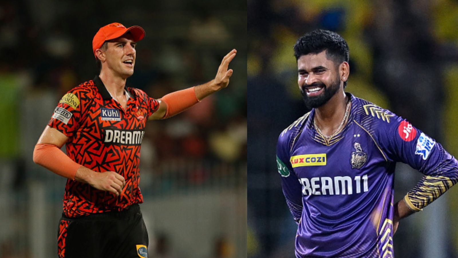'Whatever decision Pat Cummins takes...': Shreyas Iyer's big statement on Chepauk pitch ahead of KKR vs SRH IPL 2024 final SRH skipper Pat Cummins (left) and KKR captain Shreyas Iyer in this frame. (Getty)