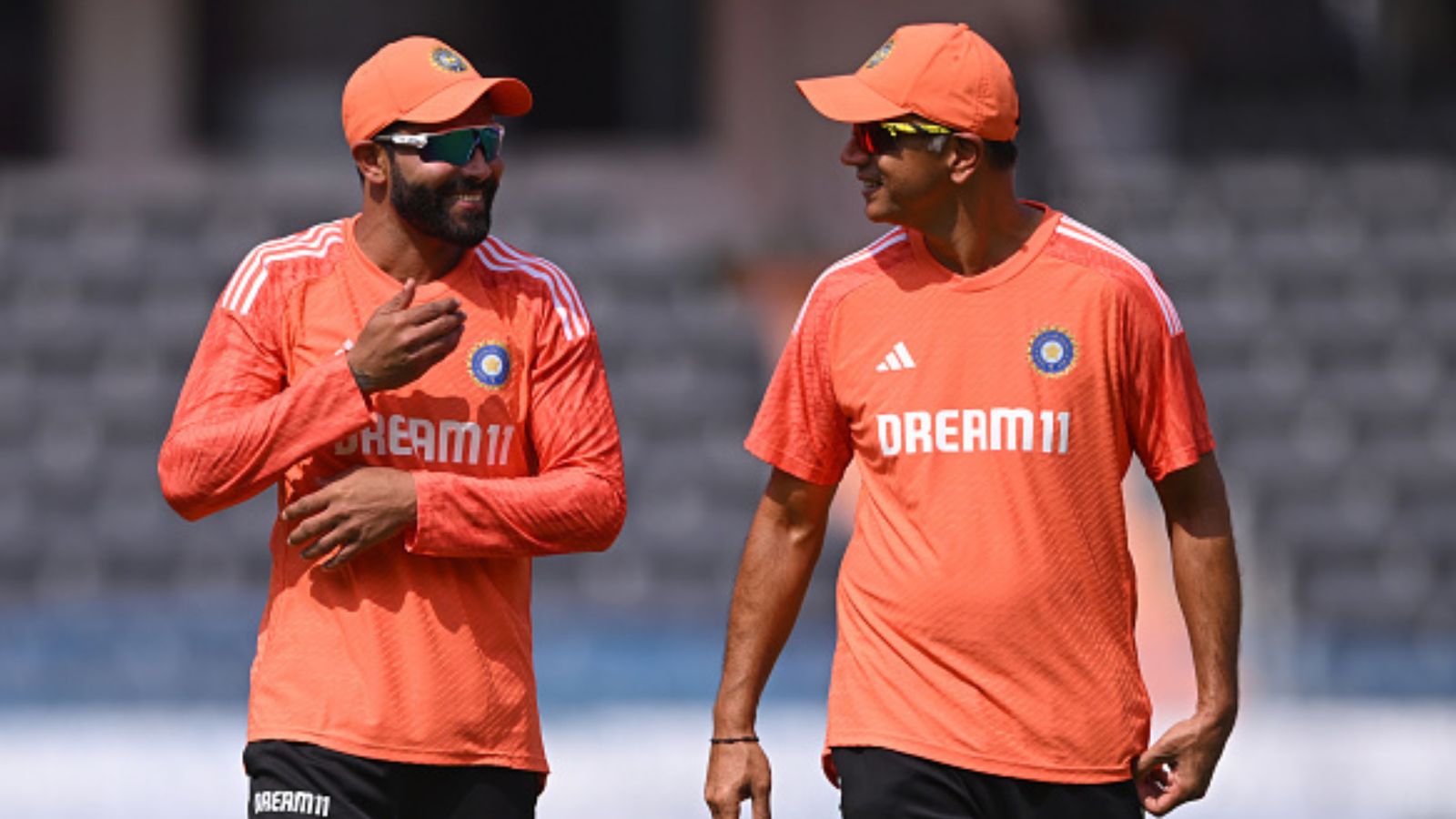 'I'd do it in a heartbeat...': Ex-England captain expresses interest to become Team India's next head coach India's head coach Rahul Dravid (right) and star all-rounder Ravindra Jadeja in this frame. (Getty)
