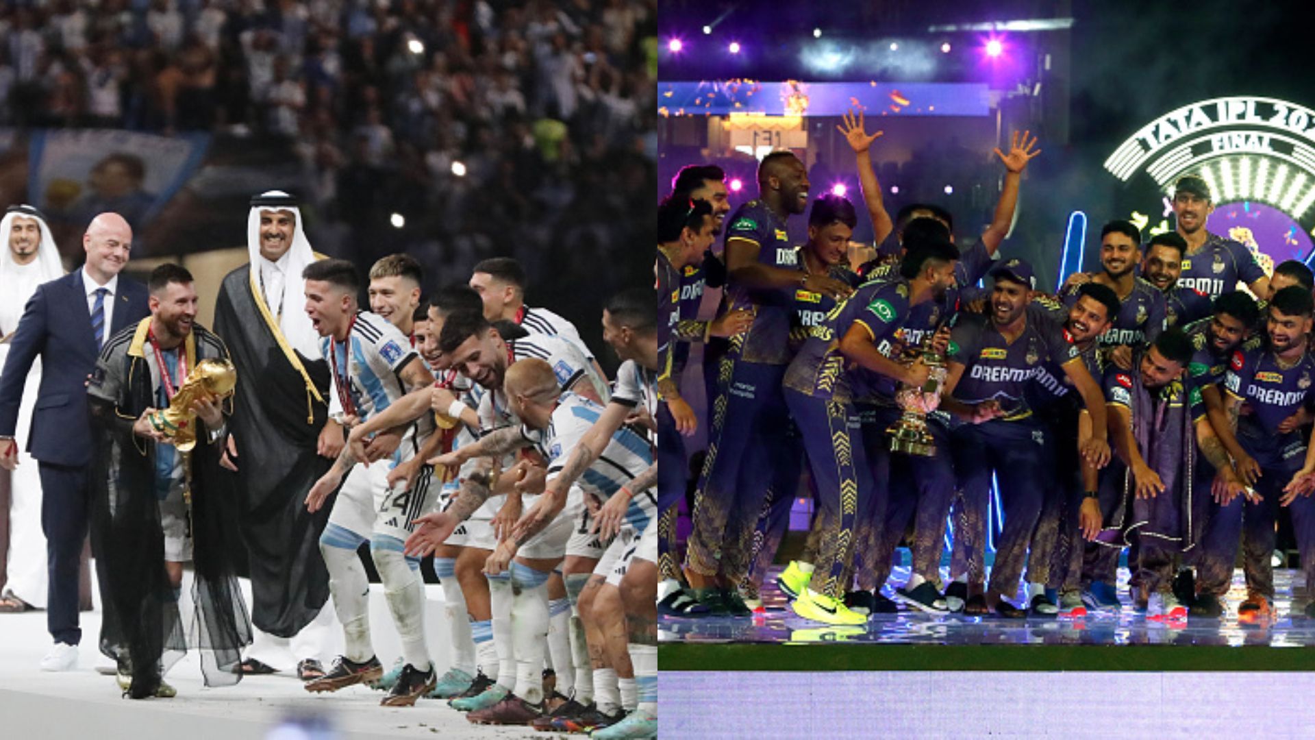 WATCH: KKR captain Shreyas Iyer replicates Lionel Messi's FIFA World Cup Trophy lifting celebration after winning IPL 2024 WATCH: KKR captain Shreyas Iyer replicates Lionel Messi's FIFA World Cup Trophy lifting celebration after winning IPL 2024