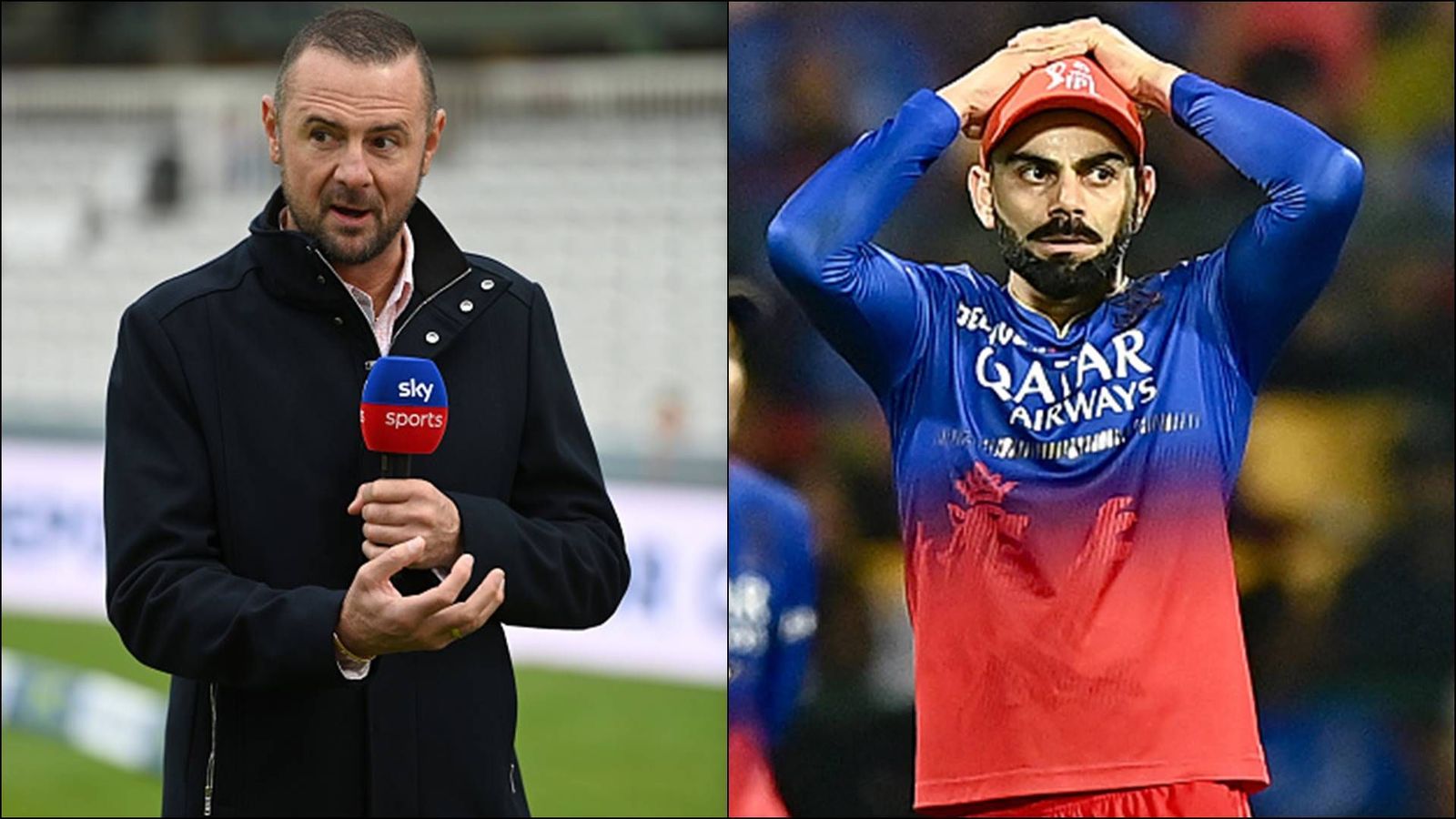 'I say one thing that might be slightly negative... I get death threats': Simon Doull reveals nasty consequences to questioning Virat Kohli's strike rate in T20s Former New Zealand cricketer Simon Doull; RCB opener Virat Kohli (Getty Images)