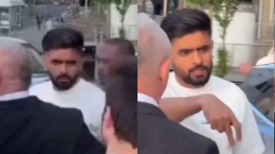 WATCH - Pakistan captain Babar Azam gets angry at Fans in England; check reason Babar Azam gets angry at fans (Twitter screen grab)