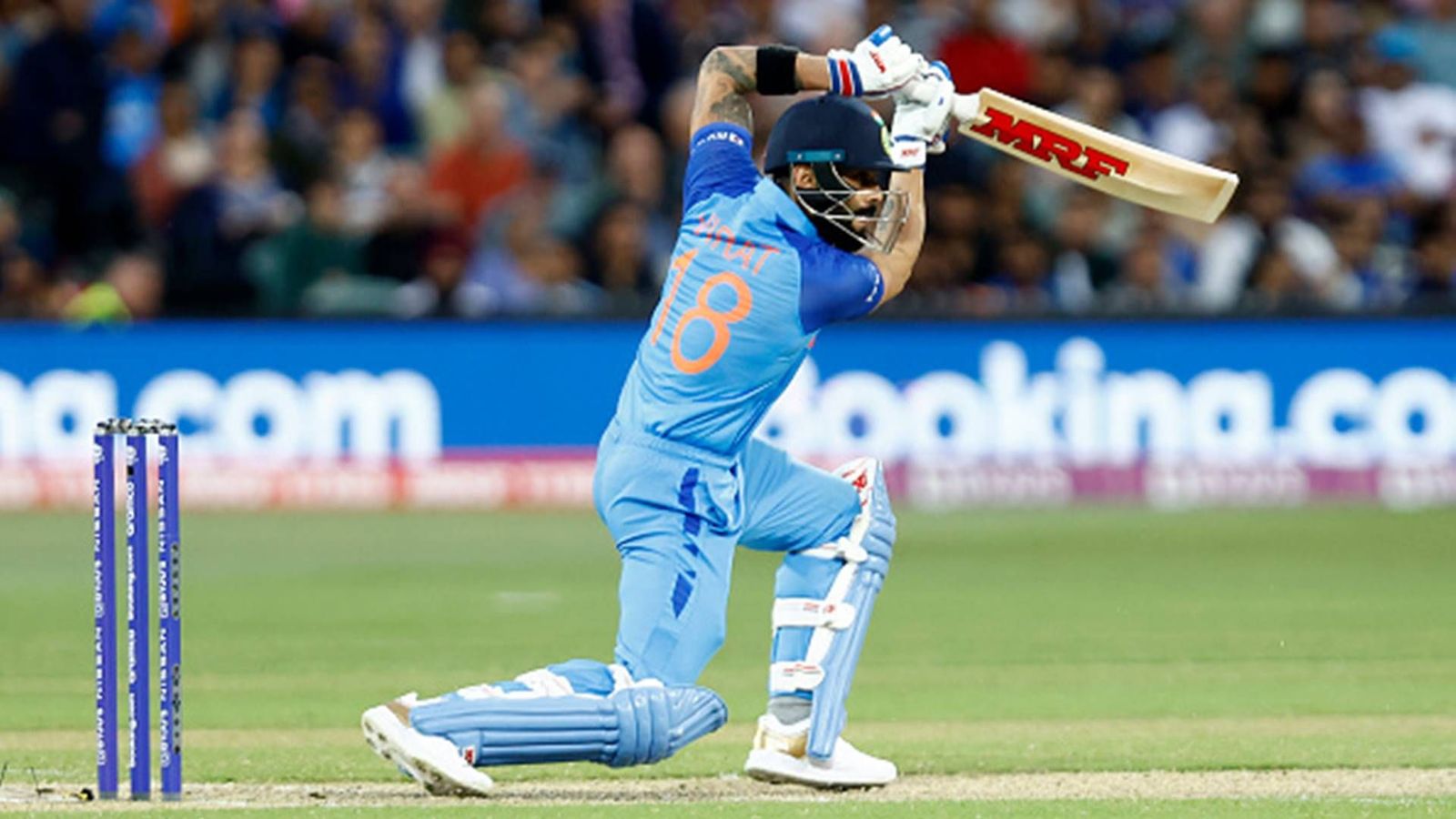 Still searching for his maiden T20 World Cup trophy, Virat Kohli is a legend of the tournament and statistics prove it Virat Kohli plays a drive during T20 World Cup 2022 semifinal (File Photo: Getty Images)
