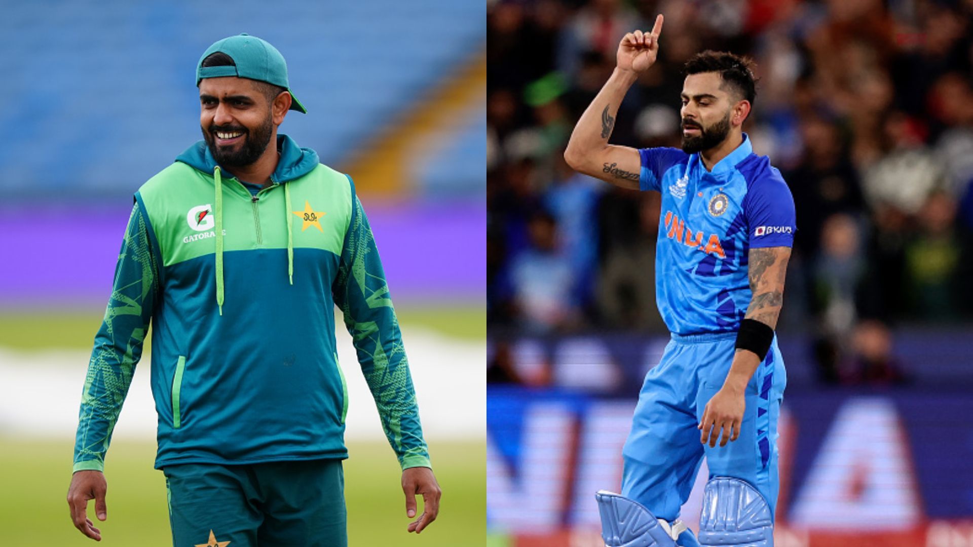 Pakistan captain Babar Azam recalls 2022 T20 World Cup loss against India ahead of upcoming IND vs PAK clash, says 'should have won the game' Babar Azam and Virat Kohli in frame (Getty)