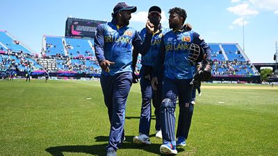 'Our batters tried for 160-170': Wanindu Hasaranga questions his teammates' approach after Sri Lanka get bowled out for record-breaking 77 Wanindu Hasaranga with Angelo Mathews and Kusal Mendis (Getty Images)