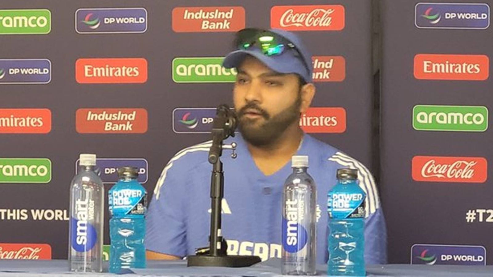 'Tried to convince him... will not be able to see him go': Rohit Sharma gets emotional while talking about Rahul Dravid as head coach Rohit Sharma during the pre-match press conference in New York (Screengrab: X)