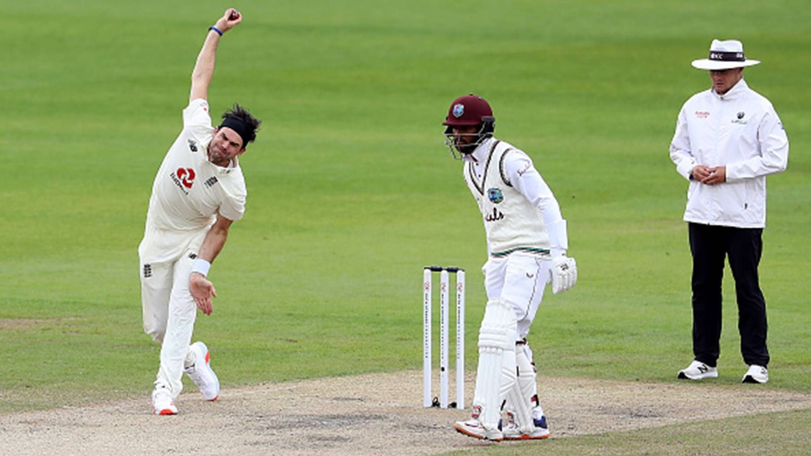 West Indies announce their Test squad for James Anderson's farewell series; Jason Holder and young pacer make comeback James Anderson bowls against the West Indies (File Photo: Getty Images)
