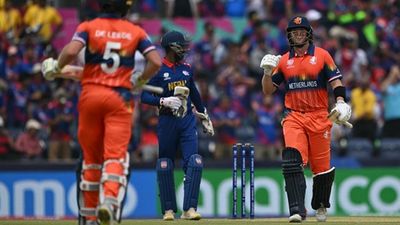 Max ODowd makes a spirited Nepal pay for fielding lapses, Netherlands start T20 World Cup 2024 campaign with 6-wicket win Max ODowd celebrates Netherlands' six-wicket win over Nepal (Getty Images)
