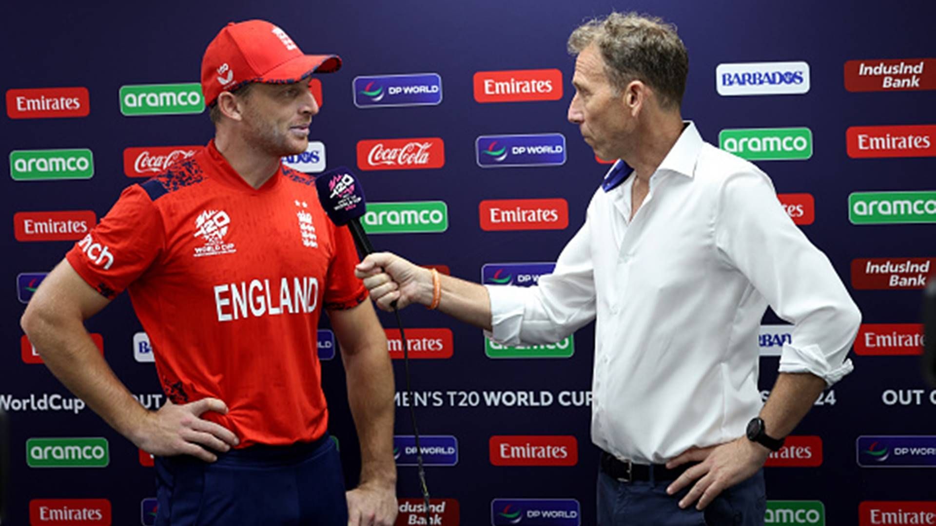 Jos Buttler justifies his decision to drop England's T20 World Cup 2022 'Player of the series' against Scotland Jos Buttler in the post-match presentation (Getty Images)