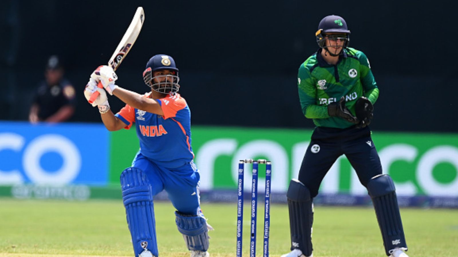Is Rishabh Pant India's permanent no.3 for T20 World Cup 2024? Batting coach Vikram Rathour gives final verdict India's Rishabh Pant plays a shot as Lorcan Tucker of Ireland keeps during their T20 World Cup match at Nassau County International Cricket Stadium on June 5. (Getty)