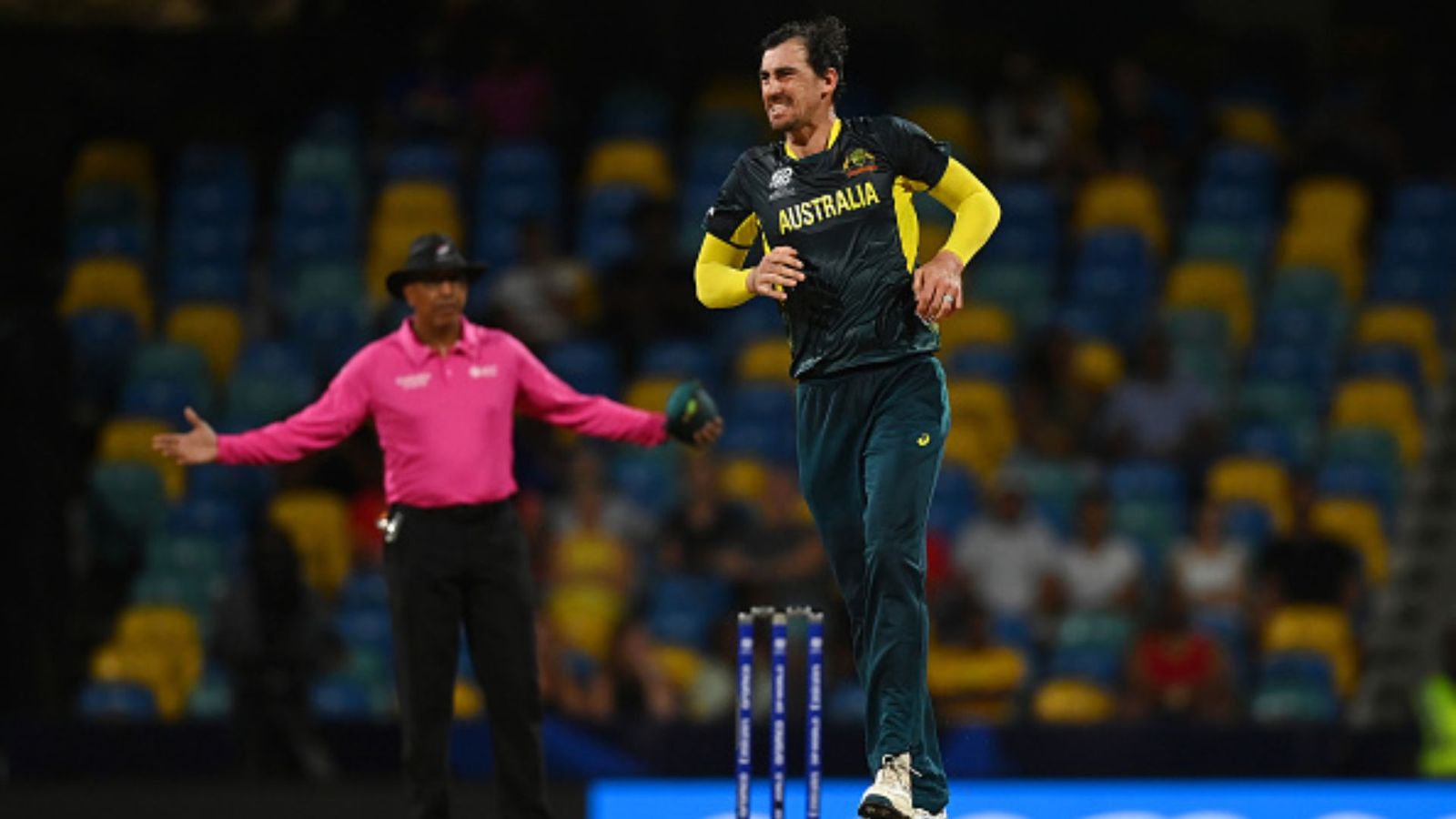 AUS vs OMA: Mitchell Marsh gives big update on Mitchell Starc's injury, says 'you let him go off' Mitchell Starc in frame (Getty)