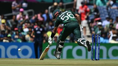 Babar Azam leaves Virat Kohli and Rohit Sharma behind with 43-ball 44 against USA in T20 World Cup 2024 Babar Azam running between the wickets against USA (Getty Images)