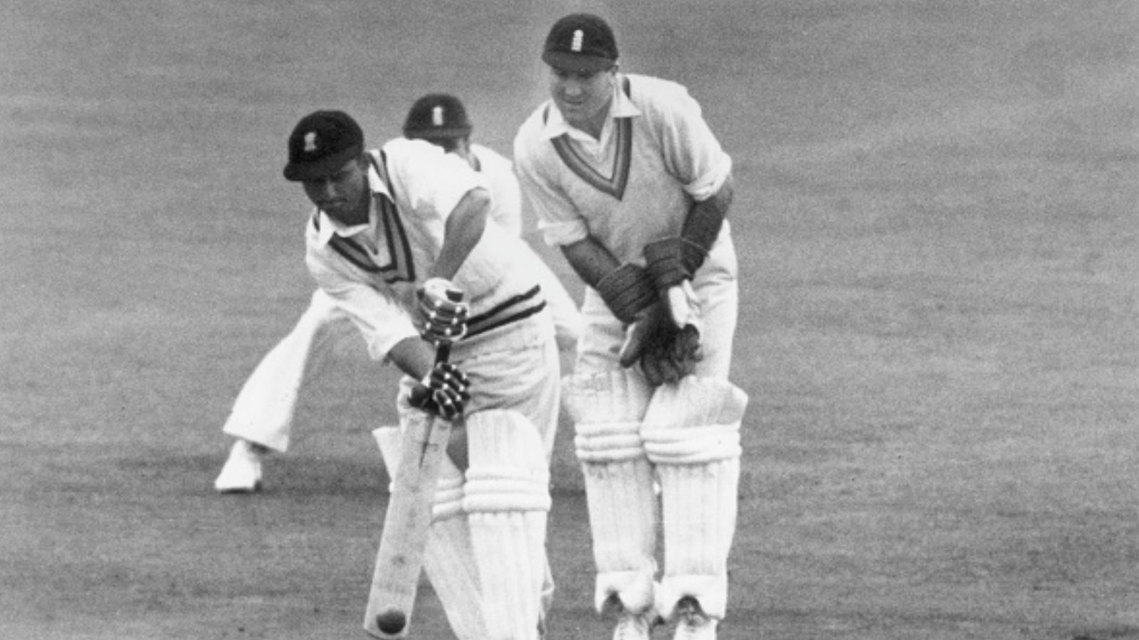Brave but Not Enough: When India captain stood tall with gallant fifty after early wipeout at 0/4 but failed to avert defeat against England File Photo: Indian cricketer Vijay Hazare (V S Hazare) in action during the England versus India Test Match in Manchester on June 5, 1952. (Getty)
