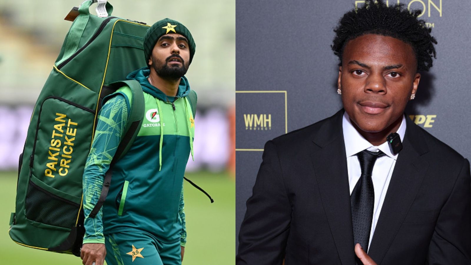 WATCH - IShowSpeed hilariously trolls Babar Azam after super over loss against USA, turns down comparison with Virat Kohli Babar Azam and IShowSpeed in frame (Getty)
