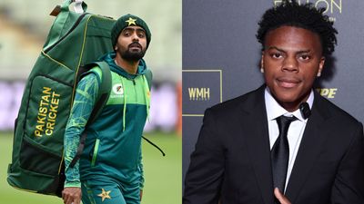WATCH - IShowSpeed hilariously trolls Babar Azam after super over loss against USA, turns down comparison with Virat Kohli Babar Azam and IShowSpeed in frame (Getty)