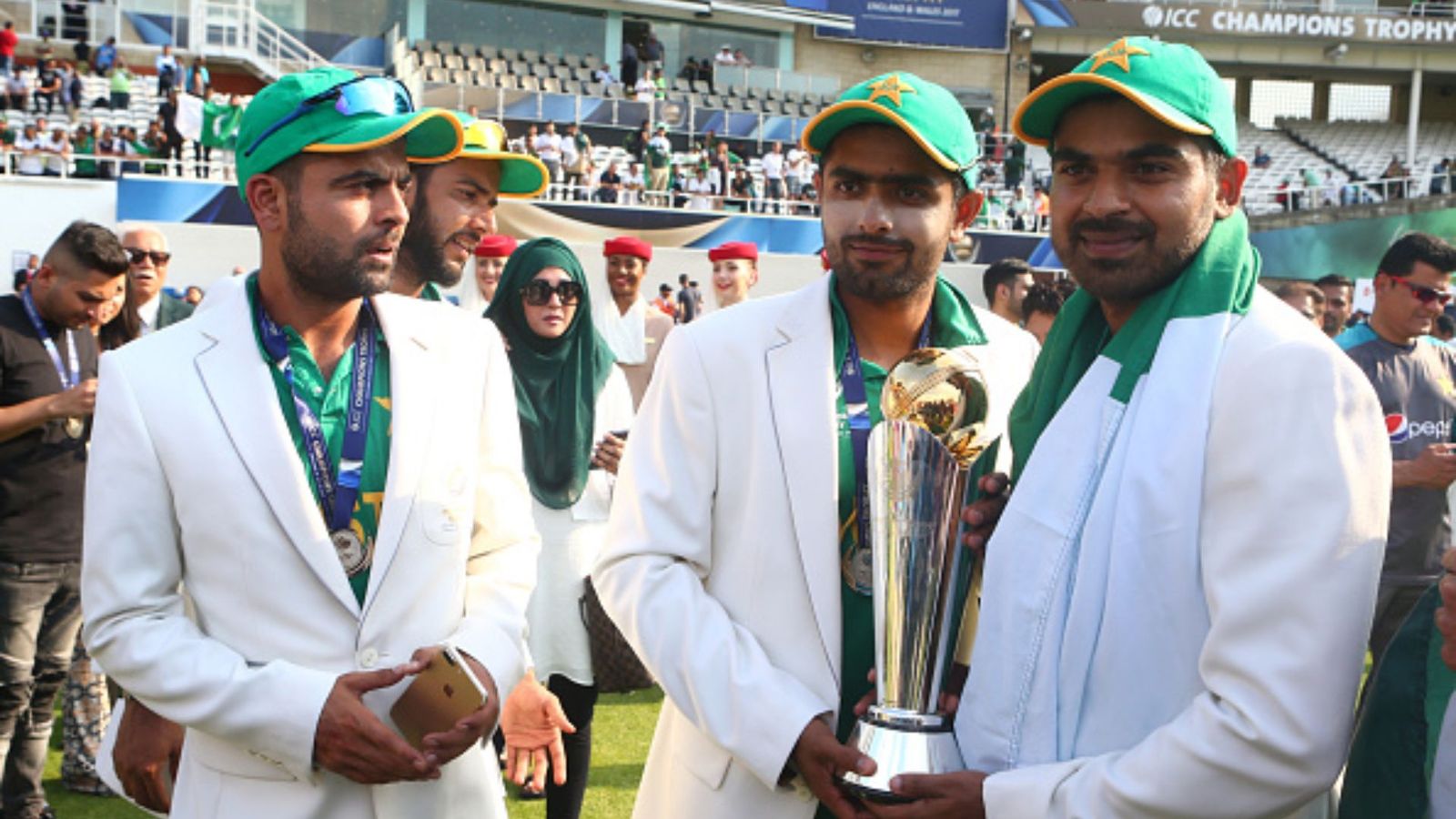 Team India to travel to Pakistan for Champions Trophy? BCCI to decide after World Cup Babar Azam lifting Champions trophy (credits getty)