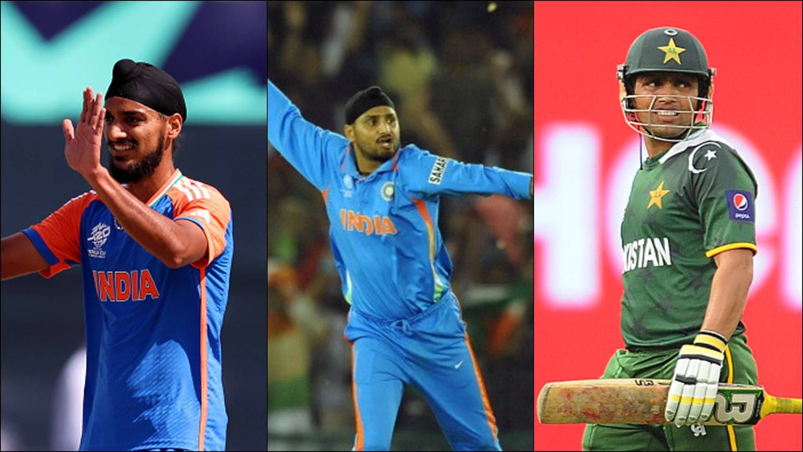 'We Sikhs saved ur mothers and sisters': Harbhajan Singh tears into Kamran Akmal for racist remark on Arshdeep Singh during live show Arshdeep Singh, Harbhajan Singh and Kamran Akmal in action (Getty Images)