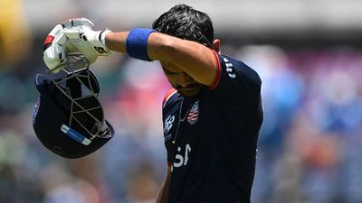 Why USA captain Monank Patel who scored a fifty vs Pakistan is not playing against India? USA captain Monank Patel reacts after losing his wicket (Getty Images)