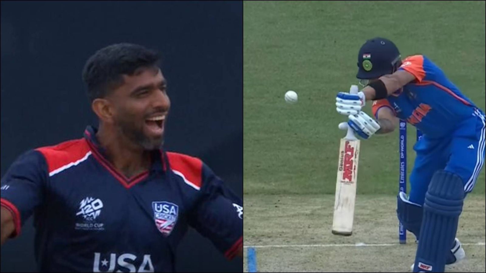 Watch: Virat Kohli's dry run in T20 World Cup 2024 continues, falls to Mumbai-born left-arm pacer Saurabh Netravalkar for golden duck Watch: Virat Kohli's dry run in T20 World Cup 2024 continues, falls to Mumbai-born left-arm pacer Saurabh Netravalkar for golden duck