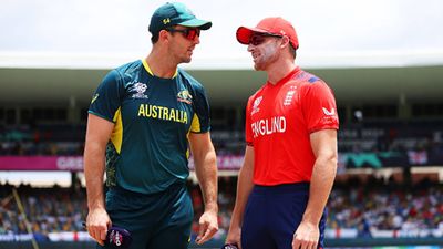 Mitchell Marsh may face one-match ban if Australia manipulate Scotland match to knock out England from T20 World Cup 2024 Mitchell Marsh and Jos Buttler at coin toss (Getty Images)