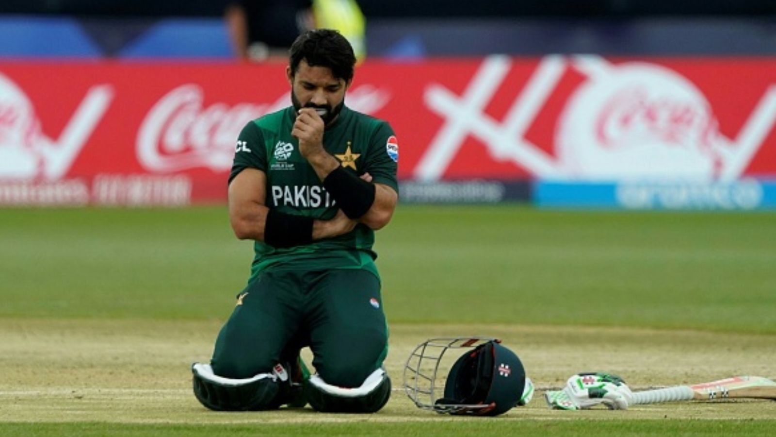 'Qurbani Kay Janwar Hazir Ho': Mohammad Hafeez loses cool after Pakistan get knocked out of T20 World Cup Pakistan's star wicketkeeper-batter Mohammad Rizwan in this frame. (Getty)