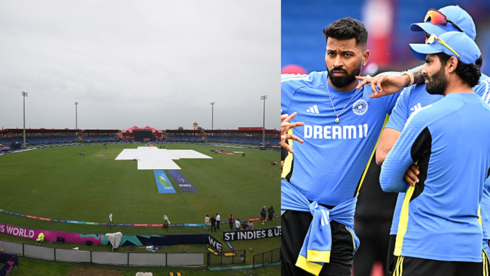 T20 World Cup: India vs Canada match called off due to wet outfield, Rohit Sharma's brigade off to Caribbean leg for Super 8 battle Team India players in this frame. (Getty)