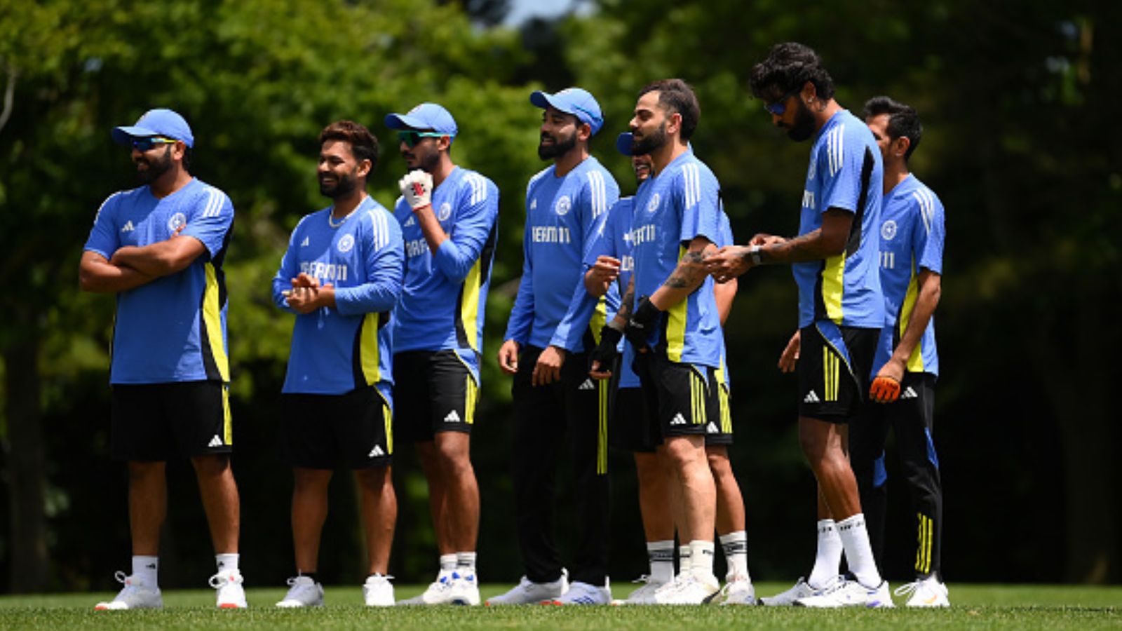 Watch | 'Rohit Sharma doesn't care about...': Pant, Samson, Suryakumar's candid opinions on India captain amidst T20 World Cup Team India players look on in this frame. (Getty)