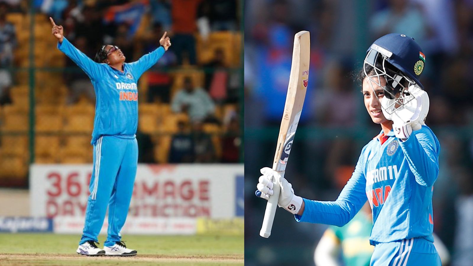 IND W vs SA W: Smriti Mandhana's superlative hundred, Sobhana's dream debut power India to crushing win over South Africa in 1st ODI India's Asha Sobhana (left) and Smriti Mandhana in this frame. (Getty)