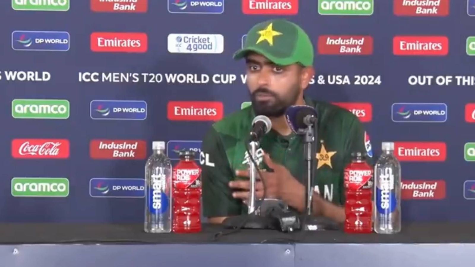 'I cannot play in every player's place': Babar Azam loses patience in press conference after Pakistan's consolation win over Ireland Babar Azam in the post-match press conference (Screengrab: X)