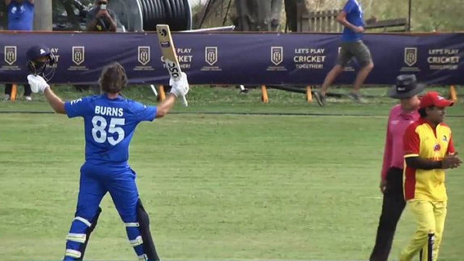 Ex-Australian batter with 4 Test centuries smashes 55-ball 108 for Italy in T20 World Cup 2026 Europe Qualifiers Italy opener Joe Burns celebrates his maiden T20I century (Screengrab: X)
