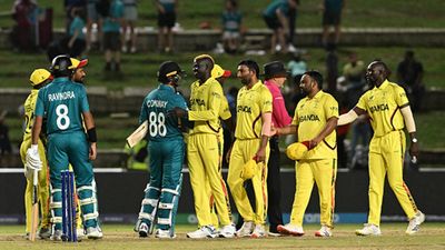 ICC anti-corruption unit takes swift action after former Kenya cricketer approaches Uganda player during T20 World Cup 2024 Uganda players congratulate New Zealand batters after a comprehensive defeat (Getty Images)