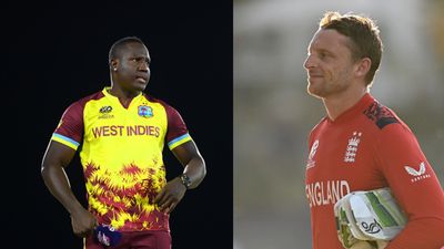 England vs West Indies T20 World Cup 2024 live streaming: How to watch ENG vs WI clash in US, Canada and India? West Indies captain Rovman Powell (left) and England skipper Jos Buttler in this frame. (Getty)