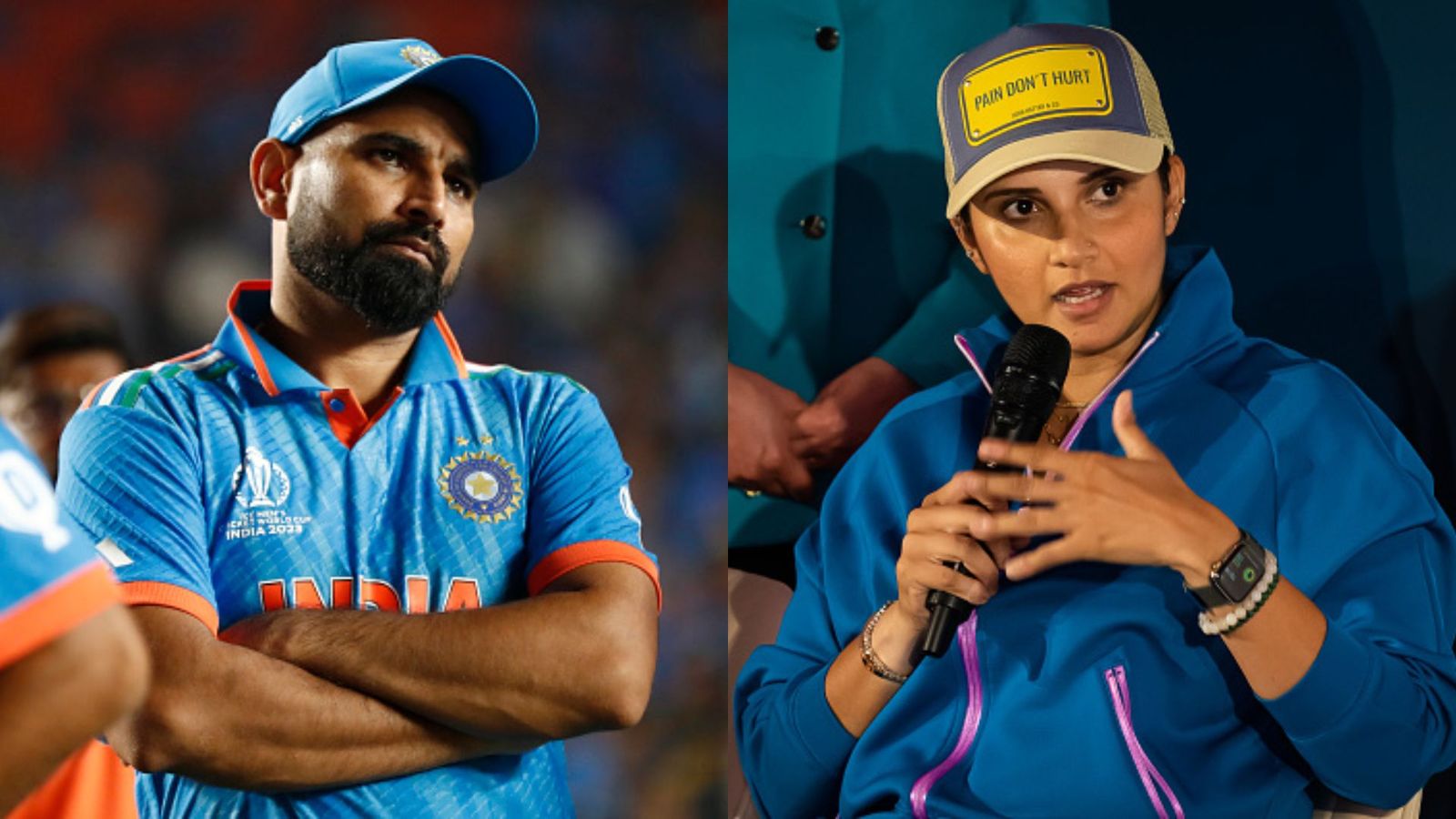 Sania Mirza's father Imran opens up on her wedding rumours with Indian speedster Mohammed Shami Sania Mirza and Mohammed Shami (credits getty)