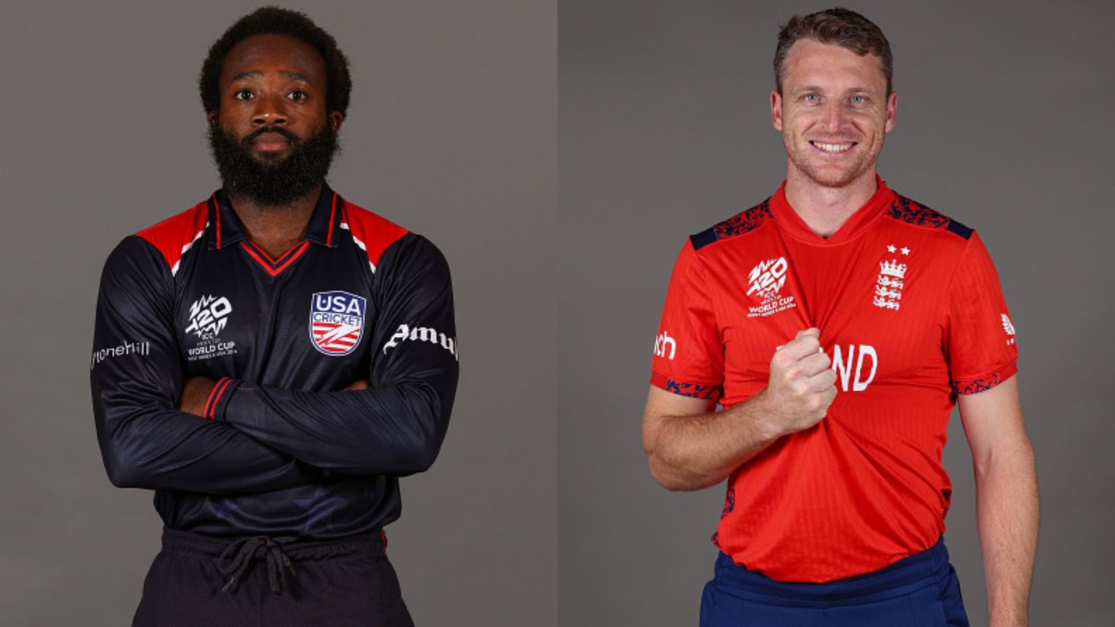 USA vs ENG, T20 World Cup 2024 Live Streaming: When and where to watch United States vs England clash online? Aaron Jones and Jos Buttler in frame (Getty)