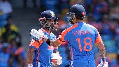 Rishabh Pant apologises to Virat Kohli, Rohit Sharma, MS Dhoni after sharing AI video of them dancing on 'Barso Re' song Rishabh Pant and Virat Kohli (getty)